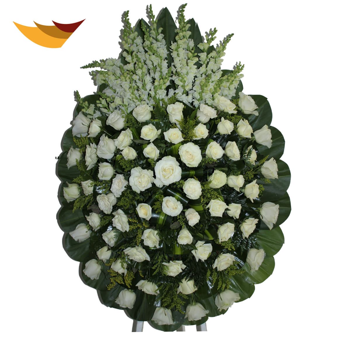 CORONA PREMIUM DE ROSAS IMPORTADAS Y GLADIOLOS