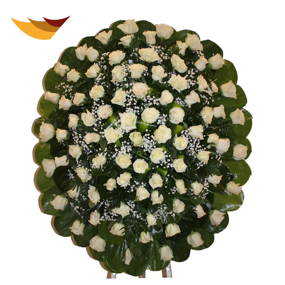 CORONA PREMIUM DE ROSAS IMPORTADAS Y BABY BREHAT