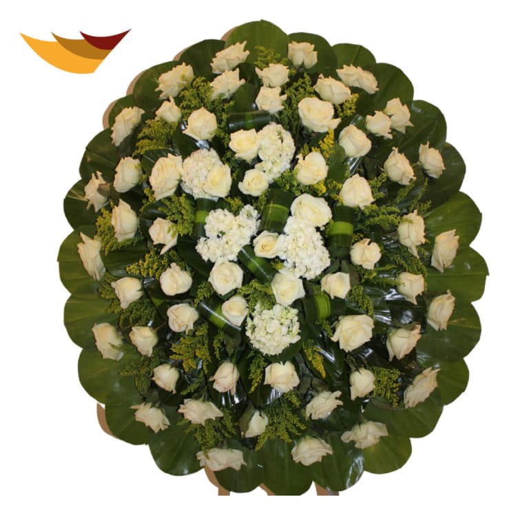 CORONA DE ROSAS IMPORTADAS Y TARA